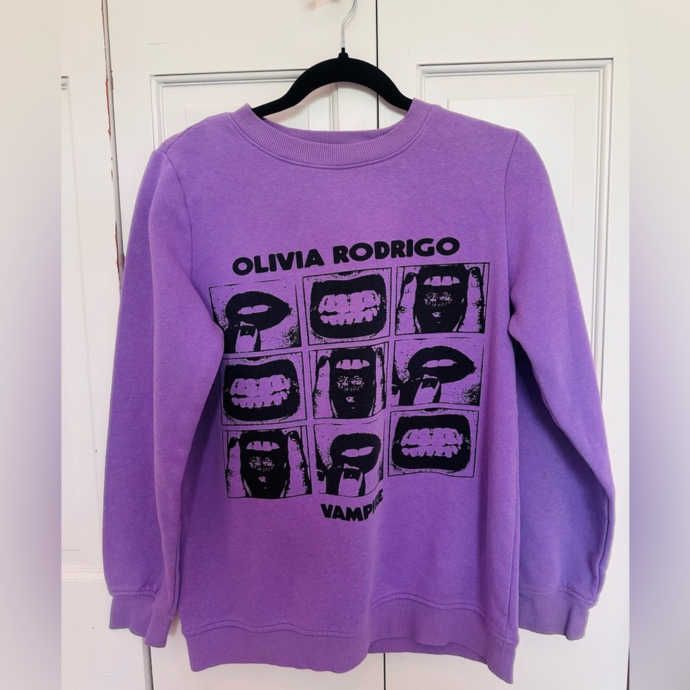 Lavender Graphic Crewneck Sweater
